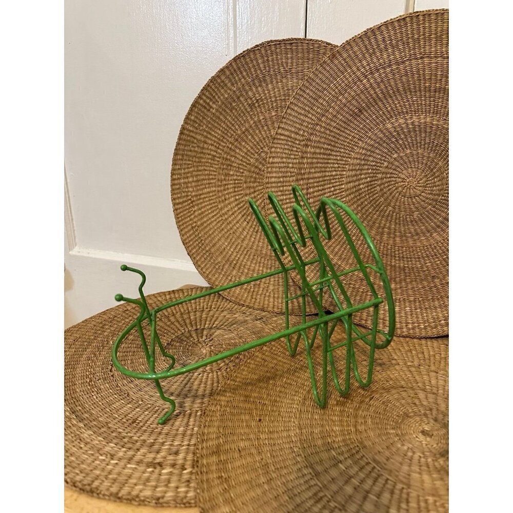 Vintage green metal storage decor